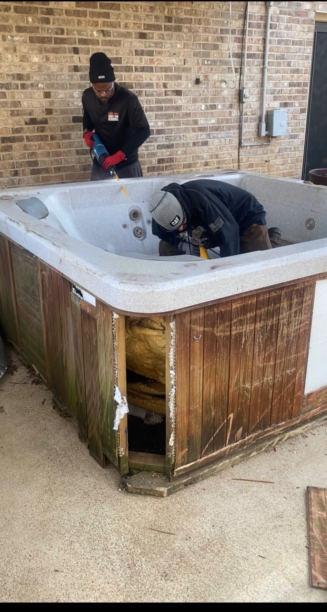 Hot tub demolition and removal